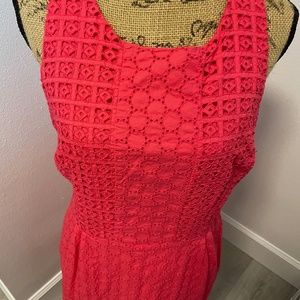 Old Navy Hot Pink Eyelet Dress - Size 14